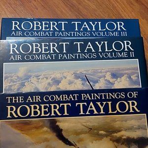 Bundle of THREE (3) Robert Taylor Coffee table Books  The Air Combat Paintings o